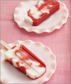 Strawberries and Cream Popsicle